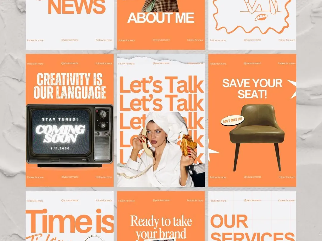 Use cutouts inside real social designs