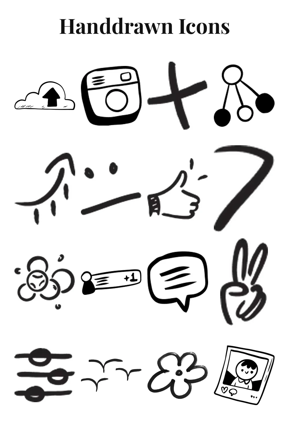 Handdrawn Icons sticker pack preview