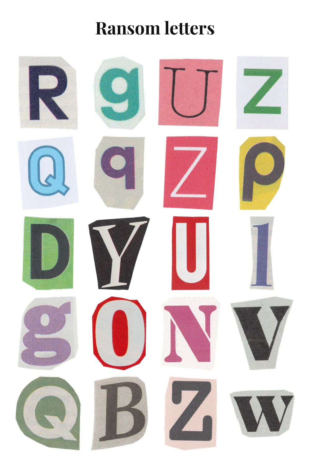 Ransom Alphabets sticker pack preview